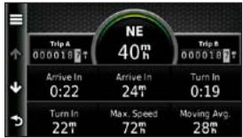 GARMIN DEZL 560LT - Viewing Trip Information - 1