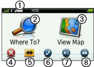 GARMIN DEZL 560LT - Using the Main Menu - 1