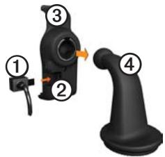 GARMIN DEZL 560LT - Installing the Portable Friction Mount - 1