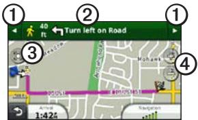 GARMIN DEZL 560LT - Using the Pedestrian Navigation Map - 1