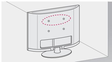 LG 42LN5400 - Securing the TV to a wall - 1