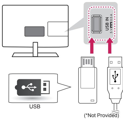 LG 42LN5400 - USB connection - 1