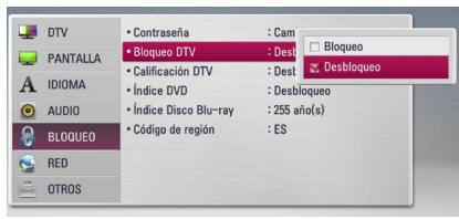 LG HR939D - Configurar la.option Bloquear DTV - 1