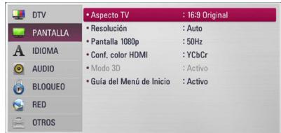 LG HR939D - Ajustar los values de configuración - 3
