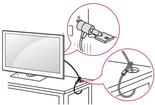 LG 55LA970V - Utilizar o Sistema de segurarca Kensington - 1