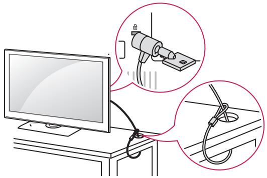 LG 55LA970V - Utilizzo del sistema di sicurezza Kensington (funzione non disponibile su tutti i modelli.) - 1