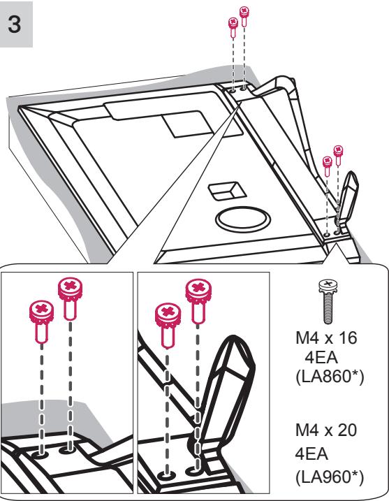 LG 55LA970V - Attaching the stand - 6