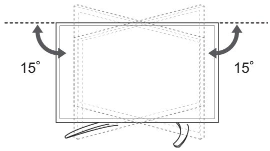 LG 55LA970V - Adjusting the angle of the TV to suit view - 1