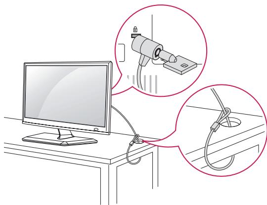 LG M2232D - Using the Kensington security system - 1