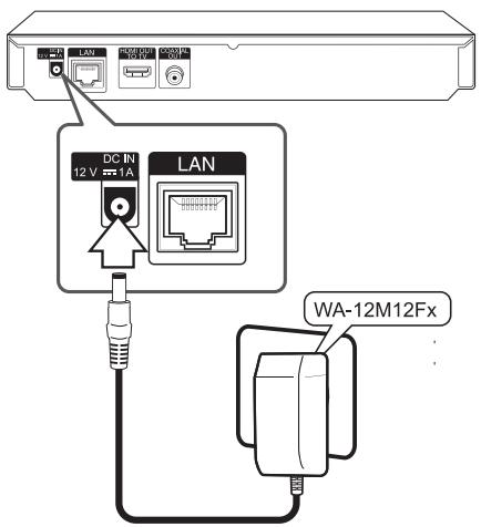 LG BP325 - Connecting the AC adapter - 1