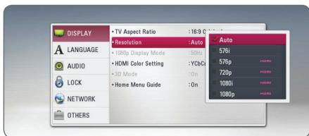 LG BP325 - Resolution setting - 2