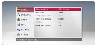 LG BP325 - Adjust the setup settings - 3