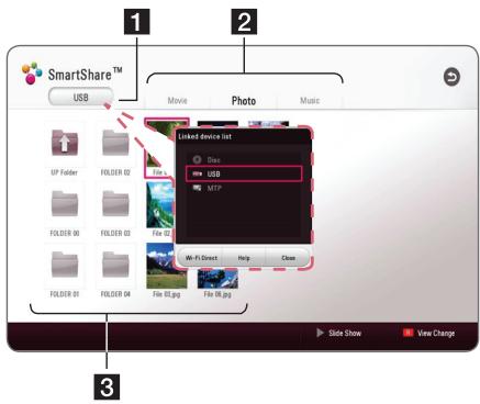 LG BP640 - Using the SmartShare - 1