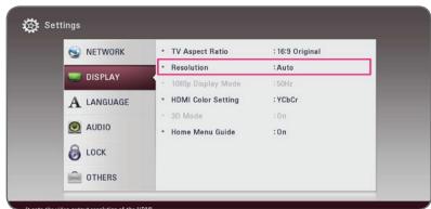 LG BP640 - Resolution Setting - 1