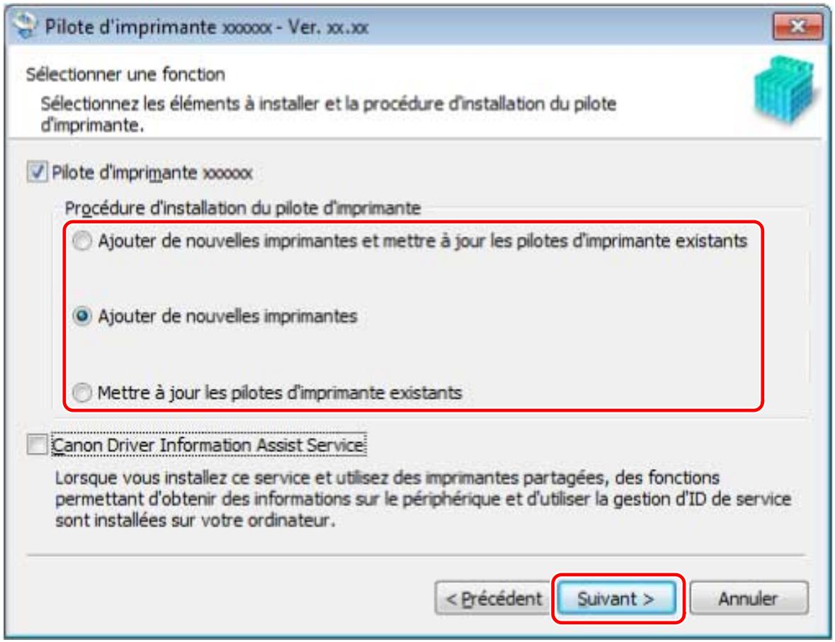 CANON IR 2202N - Sélectionnez les éléments requis  cliquez sur [suivant]. - 1