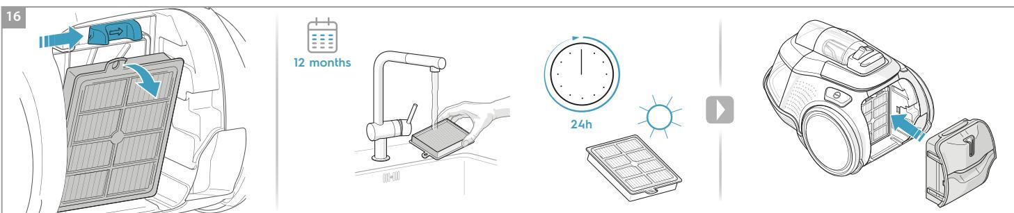 AEG LX9-3-MG - CLEANING THE FILTERS - 2