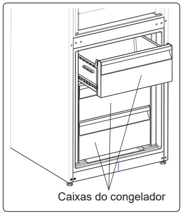AEG-ELECTROLUX RCB736D3MX  -  RCB736D5MB -  RCB736D5MX - Remove a caixa do congelador: - 1