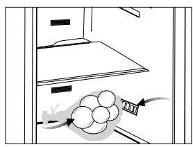 GRUNDIG GQN21235XN - Recommendations about the fresh food compartment - 1