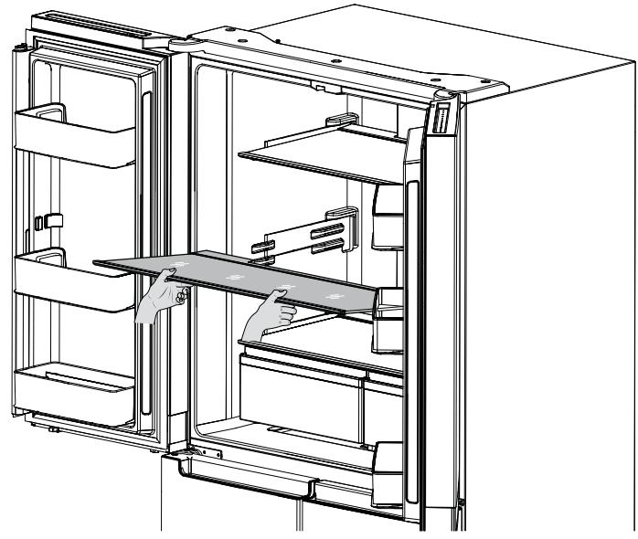 WHIRLPOOL WQ9 E1L - Lentynos aukšćio reguliavimas - 2