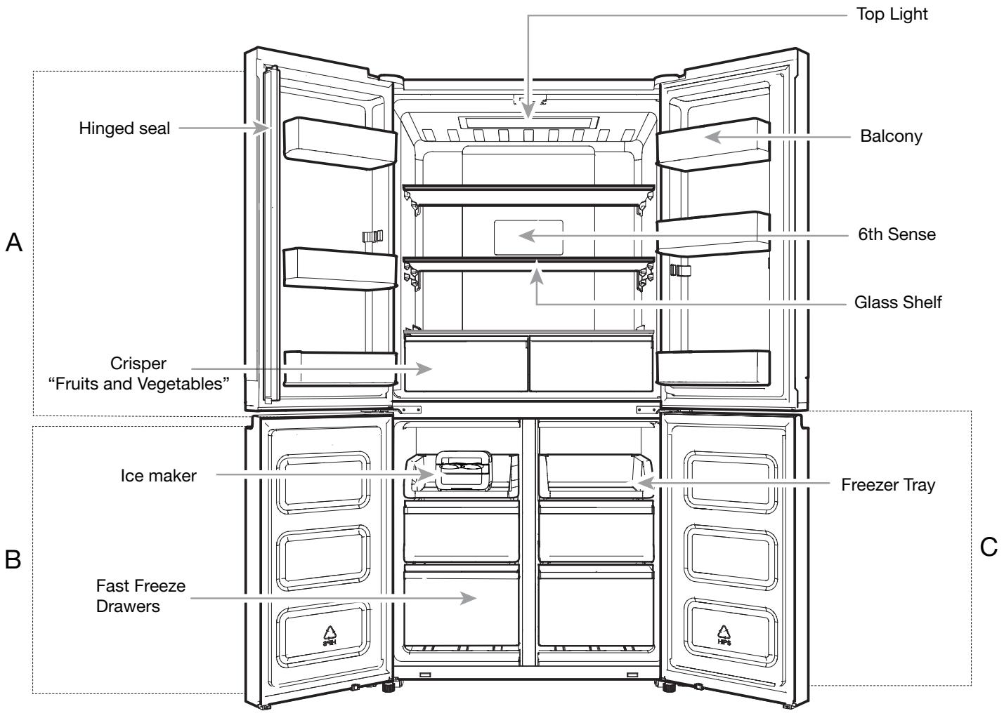WHIRLPOOL WQ9 E1L - PARTS AND FEATURES - 1