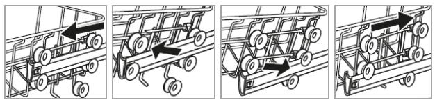 BOMANN GSP 7410 - Adjusting the upper basket - 1