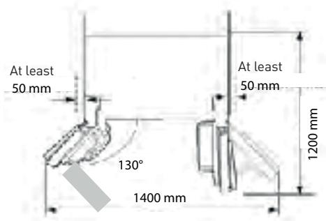 VALBERG SBS 529 WD F X742C  -  SBS 529 WD E X742C - Space required - 2