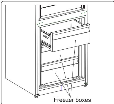 AEG RCB736E5MB - RCB736E7MB - RCB736E5MB - Removing the freezer box: - 3