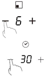 CANDY CIS633DTT  -  CIS633DTT - Setting the timer to turn one cooking zone off - 1