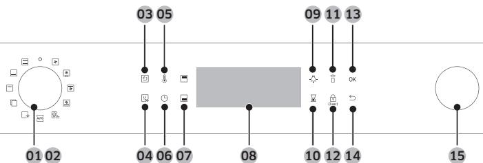 SAMSUNG NV7B4440VCK/U1  -  NV7B4440VCS/U1 - Käytöpaneeli - 1