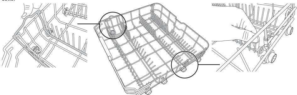 SAMSUNG DW60M6070IB - RASTRELLIERE PIEGHEVOLI DEL CESTELLO INFERIORE - 1