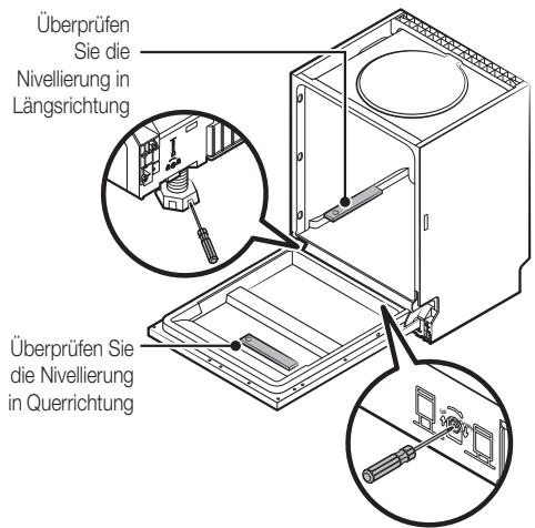 SAMSUNG DW60M6070IB - SCHRITT 5 AUSRICHTEN DER SPÜLMASCHINE - 1