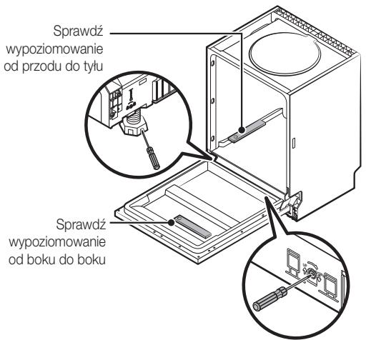 SAMSUNG DW60M6070IB - KROK 5. POZIOMOWANIE ZMYWARKI - 1