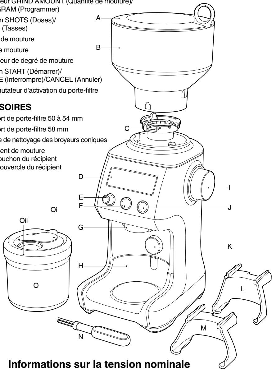 SAGE MOULIN THE SMART GRINDER PRO - Accessions - 1