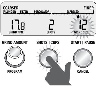 SAGE MOULIN THE SMART GRINDER PRO - Selecting your SHOTS / CUPS - 1