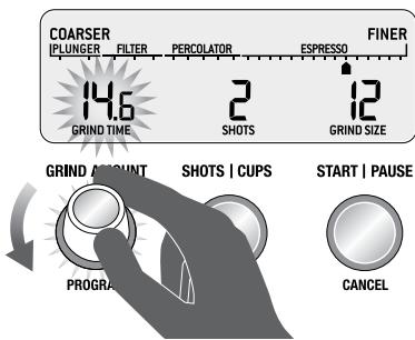 SAGE MOULIN THE SMART GRINDER PRO - Disminución de la cantidad de molido - 1