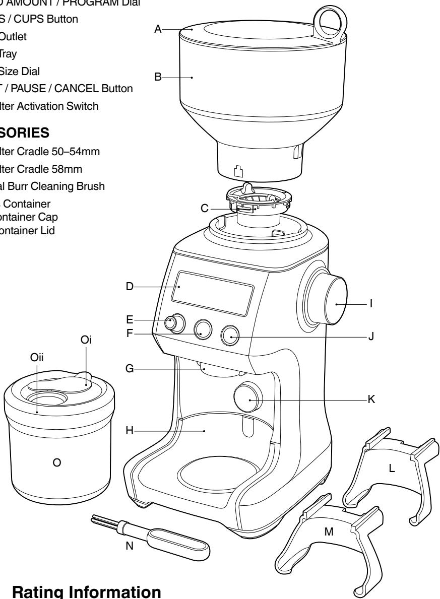 SAGE MOULIN THE SMART GRINDER PRO - ACCESSORIES - 1