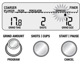 SAGE MOULIN THE SMART GRINDER PRO - Selezione delle dimensioni di macinatura - 1