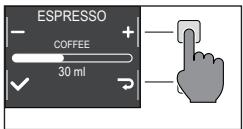 GAGGIA MAGENTA PRESTIGE - Aanpassing van de dranken en opsga van de instellingen (MEMO) - 2
