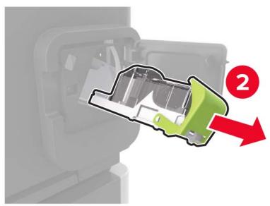 LEXMARK MS822DE - Remplacement de la cartouche d'agrafes dans le module d'agrafage et perforation - 4
