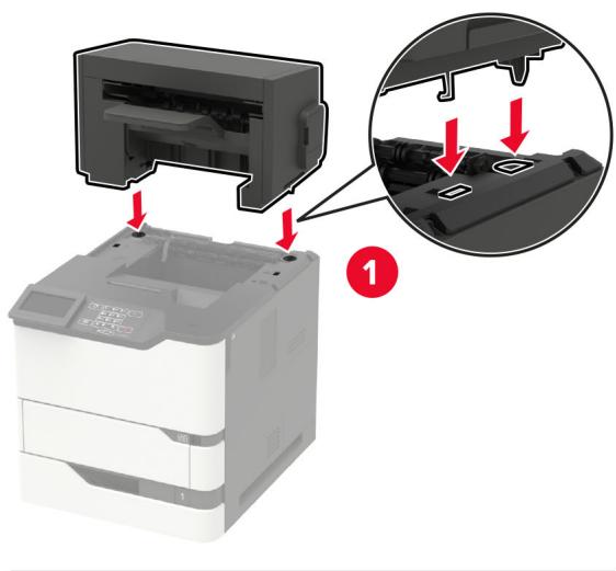 LEXMARK MS822DE - Installation de l'unité de finition d'agrafage - 7