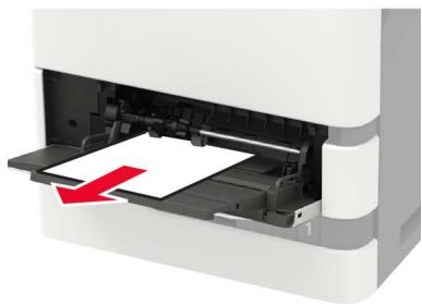 LEXMARK MS822DE - Bourrage de papier dans le chargeur multifonction - 1