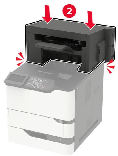 LEXMARK MS822DE - Installation de l'unité de finition d'agrafage/perforation - 8