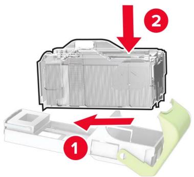 LEXMARK MS822DE - Remplacement de la cartouche d'agrafes dans le module d'agrafage et perforation - 6
