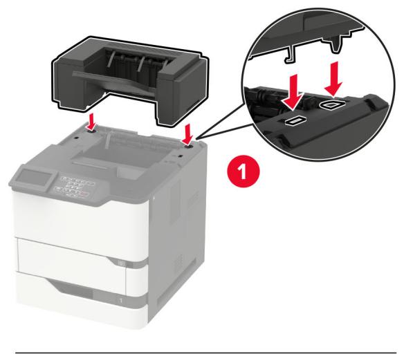 LEXMARK MS822DE - Installation du réceptacle supplémentaire ou du réceptacle d'extension grande capacité - 7