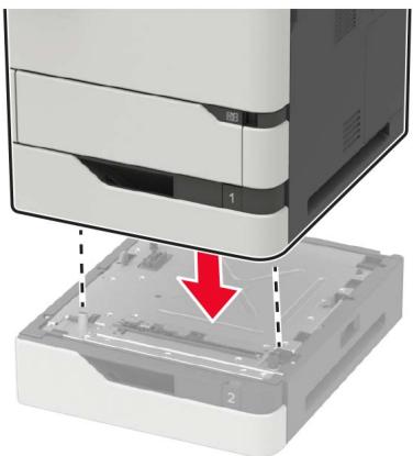 LEXMARK MS822DE - Installation du bac 250 feuilles ou 550 feuilles - 4