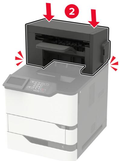 LEXMARK MS822DE - Installation de l'unité de finition d'agrafage - 8