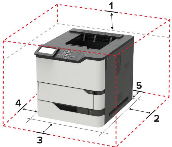 LEXMARK MS822DE - Sélection d'un emplacement pour l'imprimante - 3