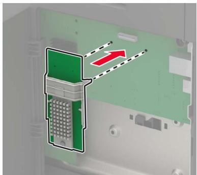 LEXMARK MS822DE - Installation d'une carte mémoire - 4