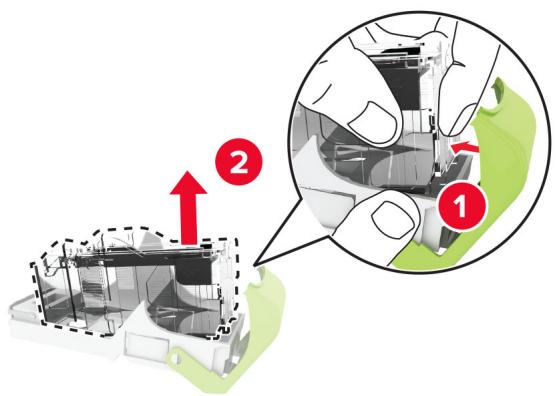 LEXMARK MS822DE - Remplacement de la cartouche d'agrafes dans le module d'agrafage et perforation - 5