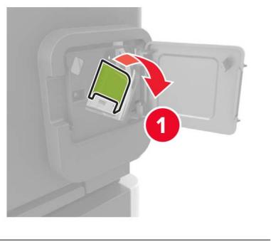 LEXMARK MS822DE - Remplacement de la cartouche d'agrafes dans le module d'agrafage et perforation - 3